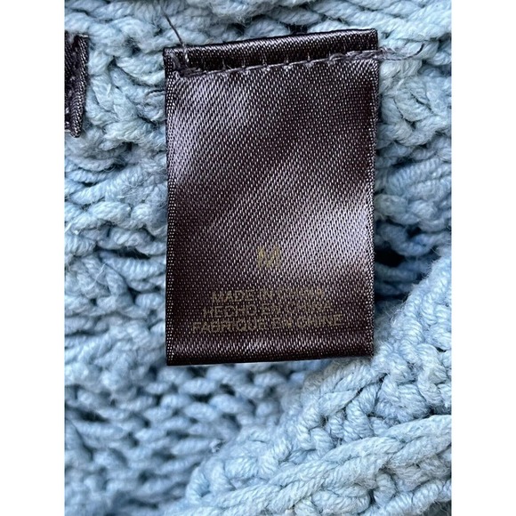 Liz Claiborne Sweater Sz Med Cable Knit textured V Neck Pullover coastal grandma - Picture 9 of 13